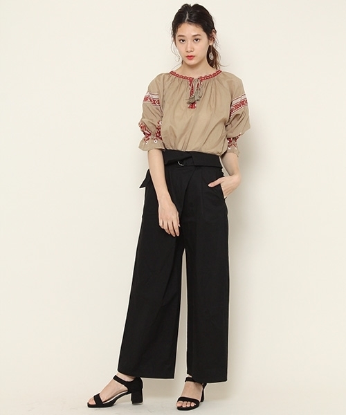 PAGEBOY（ページボーイ）の「インドラメ刺繍ブラウス（シャツ/ブラウス・レディース・ブラック/オフホワイト/ピンク/アイボリー・FREE）」の20枚目の写真