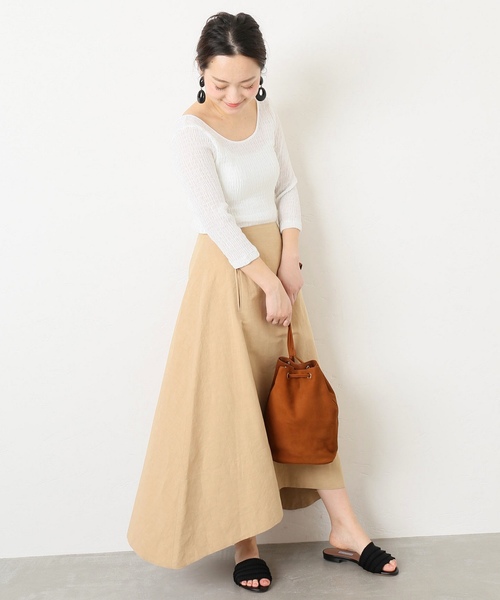 VERMEIL par iena(ヴェルメイユパーイエナ)の「シャーリングプルオーバー◆(Tシャツ/カットソー・レディース・ホワイト/ブラック・FREE)」の16枚目の写真