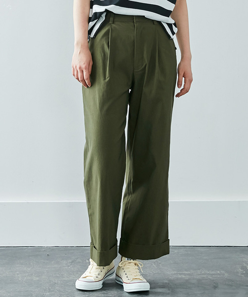 IEDIT（イディット）の「ＩＥＤＩＴ　歩くたびに空気が通る　涼やかパンツ　ワイドパンツ（その他パンツ・レディース・ブラック/アイボリー/ネイビー/ベージュ/カーキ・X-LARGE/XX-LARGE/SMALL/MEDIUM/LARGE）」の4枚目の写真