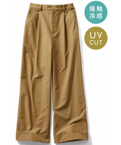 IEDIT（イディット）の「ＩＥＤＩＴ　歩くたびに空気が通る　涼やかパンツ　ワイドパンツ（その他パンツ・レディース・ブラック/アイボリー/ネイビー/ベージュ/カーキ・X-LARGE/XX-LARGE/SMALL/MEDIUM/LARGE）」の12枚目の写真