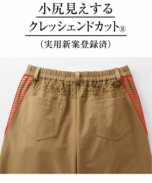 IEDIT（イディット）の「ＩＥＤＩＴ　歩くたびに空気が通る　涼やかパンツ　ワイドパンツ（その他パンツ・レディース・ブラック/アイボリー/ネイビー/ベージュ/カーキ・X-LARGE/XX-LARGE/SMALL/MEDIUM/LARGE）」の15枚目の写真