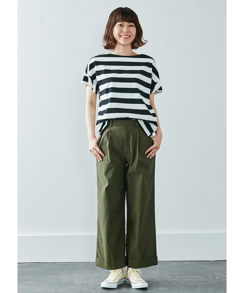 IEDIT（イディット）の「ＩＥＤＩＴ　歩くたびに空気が通る　涼やかパンツ　ワイドパンツ（その他パンツ・レディース・ブラック/アイボリー/ネイビー/ベージュ/カーキ・X-LARGE/XX-LARGE/SMALL/MEDIUM/LARGE）」の21枚目の写真