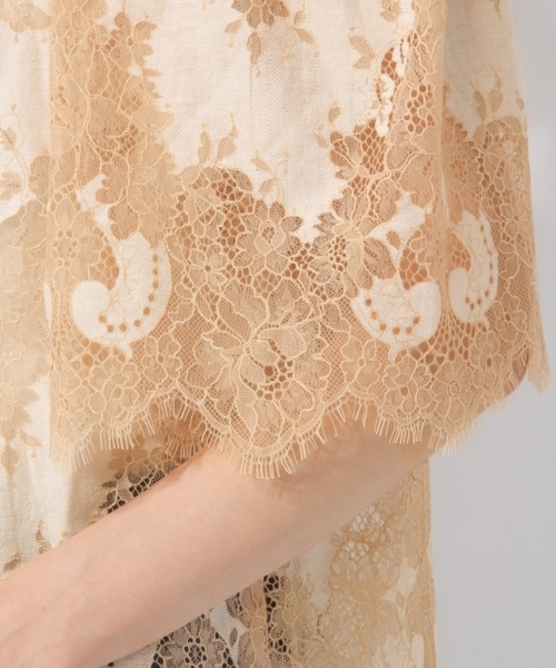 laboratory work（ラボラトリーワーク）の「スカラップレースオフショルブラウス（シャツ/ブラウス・レディース・グレー/イエロー/ライトベージュ・MEDIUM）」の15枚目の写真