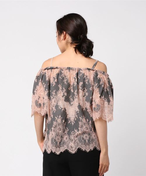 laboratory work（ラボラトリーワーク）の「スカラップレースオフショルブラウス（シャツ/ブラウス・レディース・グレー/イエロー/ライトベージュ・MEDIUM）」の20枚目の写真