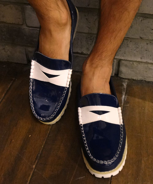 CIAOPANIC（チャオパニック）の「【1 to 10 people】　2TONE エナメル配色ローファー（その他シューズ・メンズ・ホワイト×ネイビー/ホワイト×ブラック・SMALL/MEDIUM/LARGE）」の9枚目の写真