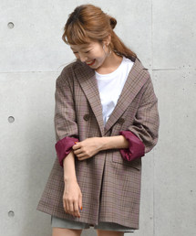 w closet | グレンチェックテーラードジャケット_(テーラードジャケット)