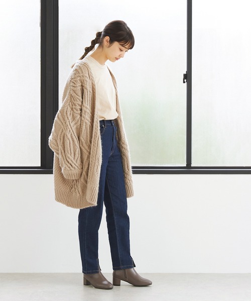 menue（メヌエ）の「ベーシックデザイン スクエアトゥ サイドジップ  ショートブーツ（ブーツ・レディース・ブラック系その他/ダークブラウン/ブラック/ブラウン系その他/ホワイト/ダークグレー/ブラウン系その他2/ブラック系その他3/ブラック系その他2/パイソン/アイボリー/グレイッシュベージュ/アッシュグレー/ブラック系その他4/ベージュ・3L/SS/S/M/L/LL/XS）」の22枚目の写真