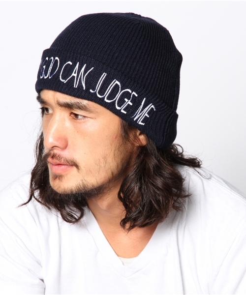 WEGO（ウィゴー）の「WEGO/ロゴ刺繍ニットキャップ（ニットキャップ/ビーニー・メンズ・ブラック/ネイビー/マスタード/ワイン・FREE）」の8枚目の写真