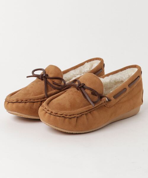 KOBE LETTUCE（コウベレタス）の「リボン紐ファーモカシンシューズ（モカシン/デッキシューズ・レディース・ブラック/ダークブラウン/パープル/グレー/その他1/その他2/パープル系その他/キャメル/イエロー系その他/ピンク/ブラック系その他/ブラウン系その他2/ブラック系その他2/ブラウン系その他/ベージュ/ダークグリーン/オリーブ/ホワイト/ネイビー・LL/S/M/L）」の15枚目の写真