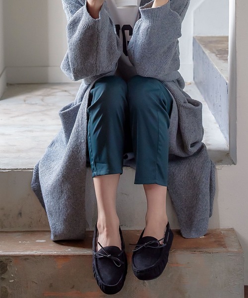 リボン紐ファーモカシンシューズ（モカシン/デッキシューズ）｜KOBE