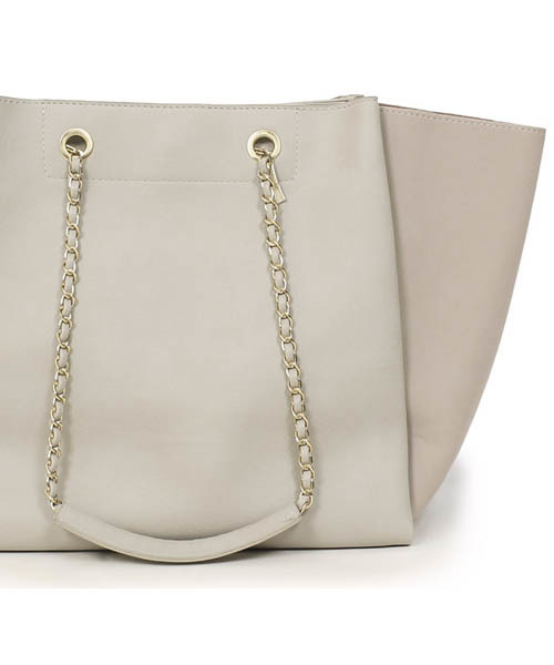 Pierrot（ピエロ）の「チェーンデザイントートバッグ（トートバッグ・レディース・ブラック/ベージュ/グレー・FREE）」の9枚目の写真