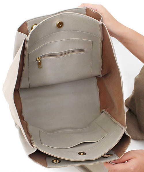 Pierrot（ピエロ）の「チェーンデザイントートバッグ（トートバッグ・レディース・ブラック/ベージュ/グレー・FREE）」の7枚目の写真