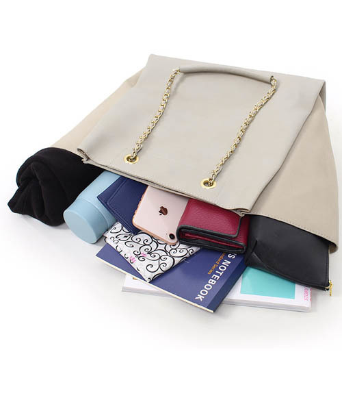 Pierrot（ピエロ）の「チェーンデザイントートバッグ（トートバッグ・レディース・ブラック/ベージュ/グレー・FREE）」の13枚目の写真