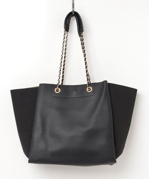 Pierrot（ピエロ）の「チェーンデザイントートバッグ（トートバッグ・レディース・ブラック/ベージュ/グレー・FREE）」の2枚目の写真