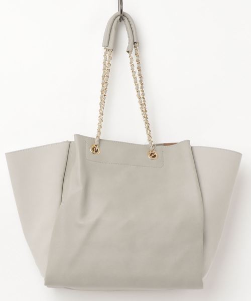 Pierrot（ピエロ）の「チェーンデザイントートバッグ（トートバッグ・レディース・ブラック/ベージュ/グレー・FREE）」の4枚目の写真