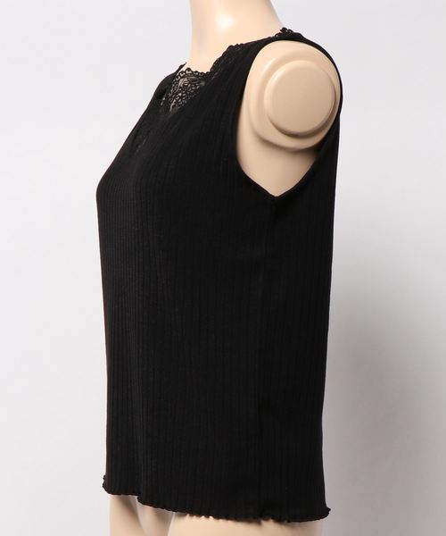 apres jour（アプレジュール）の「スカラップレースタンクトップ【ZOZOTOWN限定アイテム】（タンクトップ・レディース・ブラック/オフホワイト・フリー）」の11枚目の写真