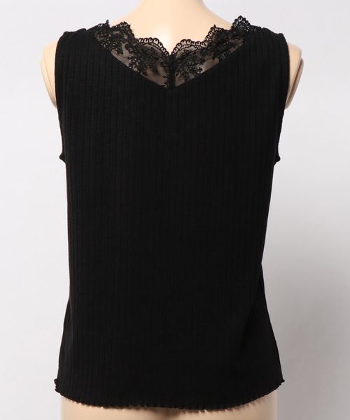 apres jour（アプレジュール）の「スカラップレースタンクトップ【ZOZOTOWN限定アイテム】（タンクトップ・レディース・ブラック/オフホワイト・フリー）」の12枚目の写真