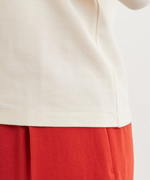 green label relaxing（グリーンレーベルリラクシング）の「FM ミラノポンチ カッティング カットソー ◆（Tシャツ/カットソー・レディース・ブラック/ナチュラル/マスタード・FREE）」の10枚目の写真