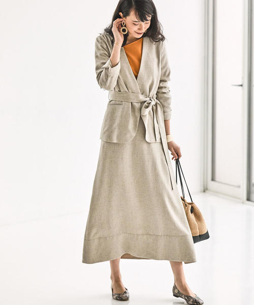 green label relaxing（グリーンレーベルリラクシング）の「FM ミラノポンチ カッティング カットソー ◆（Tシャツ/カットソー・レディース・ブラック/ナチュラル/マスタード・FREE）」の22枚目の写真