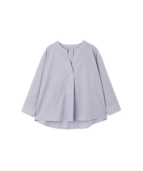 NATURAL BEAUTY BASIC（ナチュラルビューティーベーシック）の「バンドカラースキッパーブラウス（シャツ/ブラウス・レディース・ブラック系その他/オフホワイト/ブルー系その他・LARGE/MEDIUM/SMALL）」の6枚目の写真