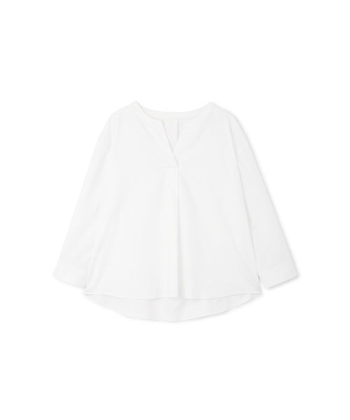 NATURAL BEAUTY BASIC（ナチュラルビューティーベーシック）の「バンドカラースキッパーブラウス（シャツ/ブラウス・レディース・ブラック系その他/オフホワイト/ブルー系その他・LARGE/MEDIUM/SMALL）」の12枚目の写真