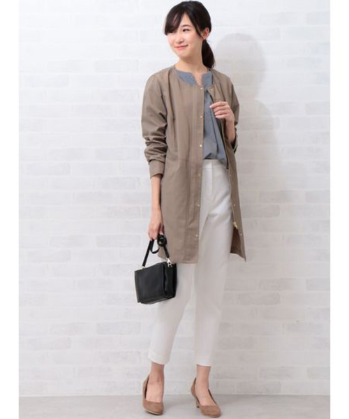 NATURAL BEAUTY BASIC（ナチュラルビューティーベーシック）の「バンドカラースキッパーブラウス（シャツ/ブラウス・レディース・ブラック系その他/オフホワイト/ブルー系その他・LARGE/MEDIUM/SMALL）」の15枚目の写真