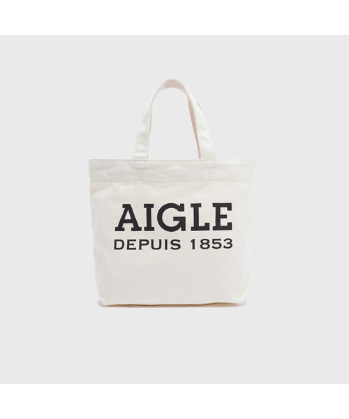 AIGLE(エーグル)の「コットンキャンバスミニトート(トートバッグ・メンズ・オフホワイト/カーキ/ダークネイビー・FREE)」の2枚目の写真