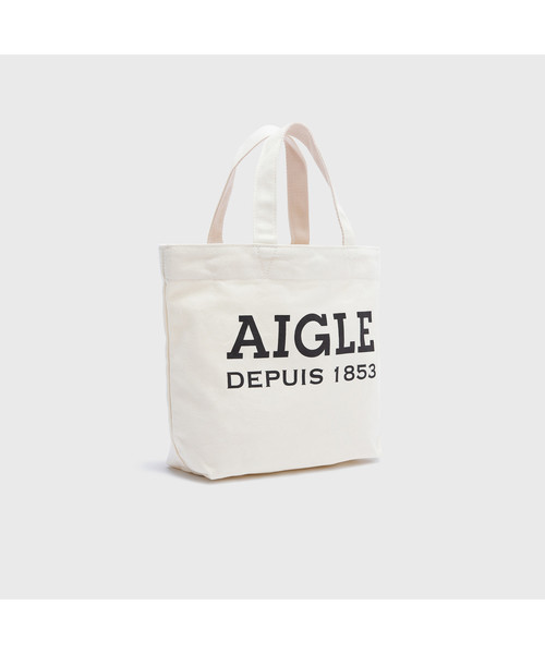 AIGLE(エーグル)の「コットンキャンバスミニトート(トートバッグ・メンズ・オフホワイト/カーキ/ダークネイビー・FREE)」の4枚目の写真
