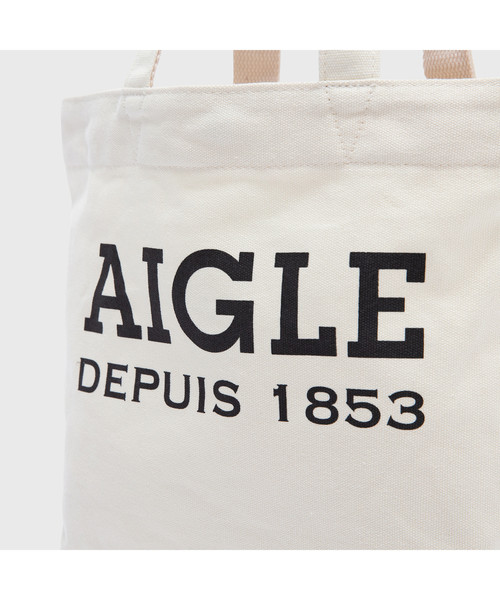 AIGLE(エーグル)の「コットンキャンバスミニトート(トートバッグ・メンズ・オフホワイト/カーキ/ダークネイビー・FREE)」の6枚目の写真
