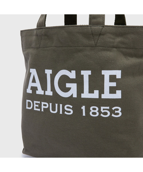 AIGLE(エーグル)の「コットンキャンバスミニトート(トートバッグ・メンズ・オフホワイト/カーキ/ダークネイビー・FREE)」の12枚目の写真