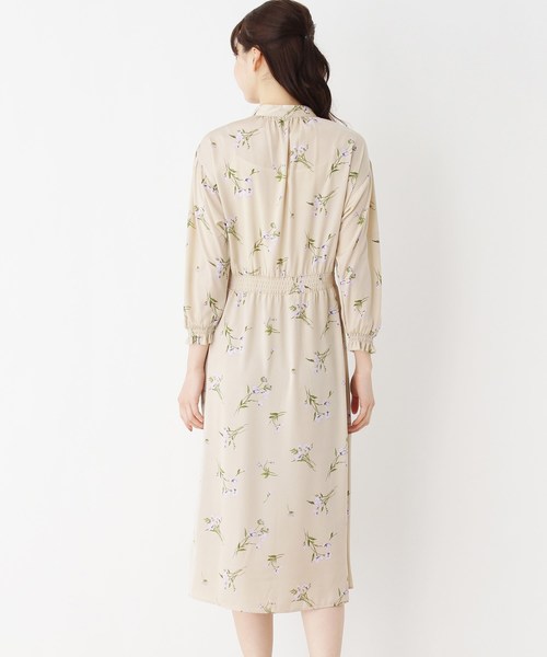 セール 洗濯機洗いok インナースカート付き 花柄スタンドワンピース ワンピース ワンピース Index インデックス のファッション