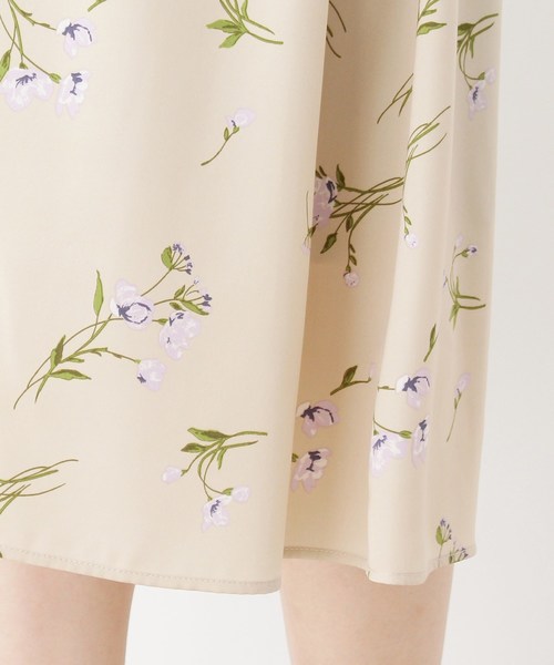 セール ワンピース 洗濯機洗いok インナースカート付き 花柄スタンドワンピース ワンピース Index インデックス のファッション