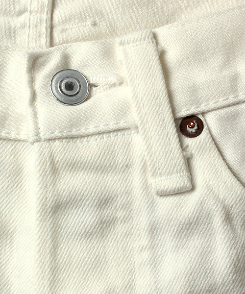 orSlow(オアスロウ)の「<Women's>orslow×fennica / White Dungarees(デニムパンツ・レディース・ホワイト・27inch)」の4枚目の写真