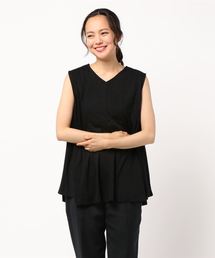 【抗菌防臭】洗えるCOOLFIBERタックドレープチュニック