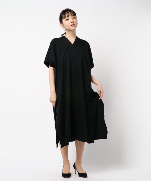 ZUCCa（ズッカ）の「(S)ドライコット天竺 / (O)（ワンピース・レディース・ホワイト/ダークグレー/ブラック・M size）」の7枚目の写真