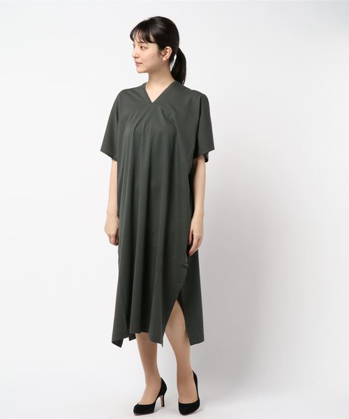 ZUCCa（ズッカ）の「(S)ドライコット天竺 / (O)（ワンピース・レディース・ホワイト/ダークグレー/ブラック・M size）」の6枚目の写真