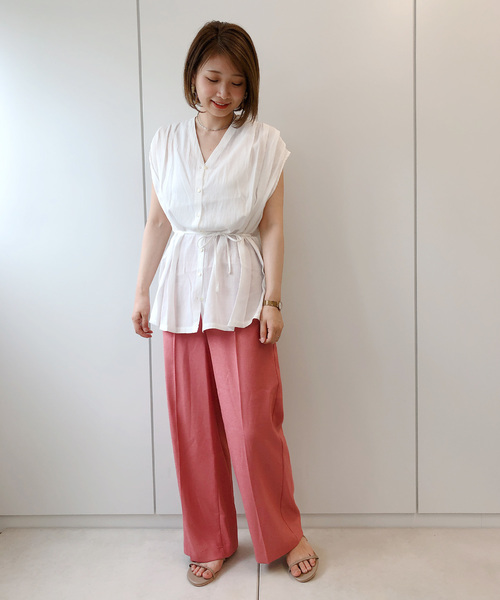 DouDou（ドゥドゥ）の「タックフレンチブラウス（シャツ/ブラウス・レディース・オフホワイト/ベージュ/モカ・FREE）」の14枚目の写真