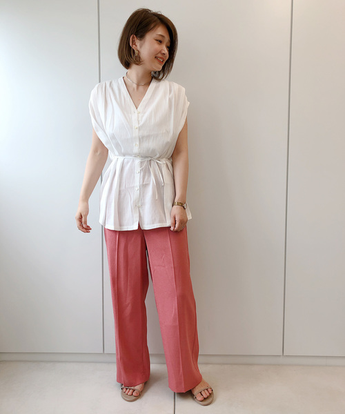 DouDou（ドゥドゥ）の「タックフレンチブラウス（シャツ/ブラウス・レディース・オフホワイト/ベージュ/モカ・FREE）」の15枚目の写真