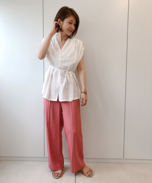 DouDou（ドゥドゥ）の「タックフレンチブラウス（シャツ/ブラウス・レディース・オフホワイト/ベージュ/モカ・FREE）」の16枚目の写真