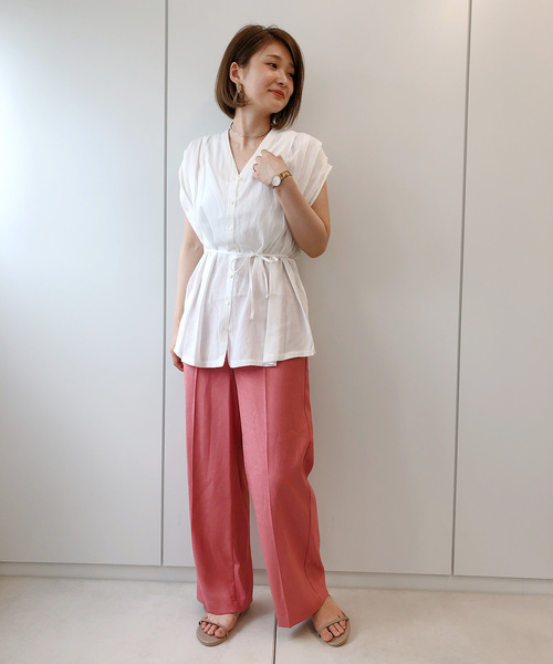 DouDou（ドゥドゥ）の「タックフレンチブラウス（シャツ/ブラウス・レディース・オフホワイト/ベージュ/モカ・FREE）」の17枚目の写真