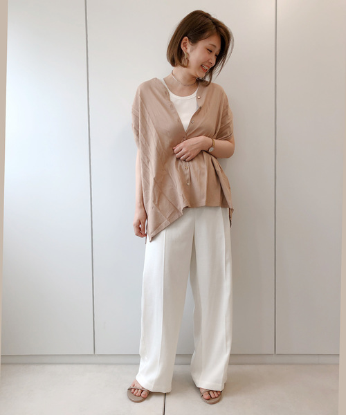 DouDou（ドゥドゥ）の「タックフレンチブラウス（シャツ/ブラウス・レディース・オフホワイト/ベージュ/モカ・FREE）」の21枚目の写真