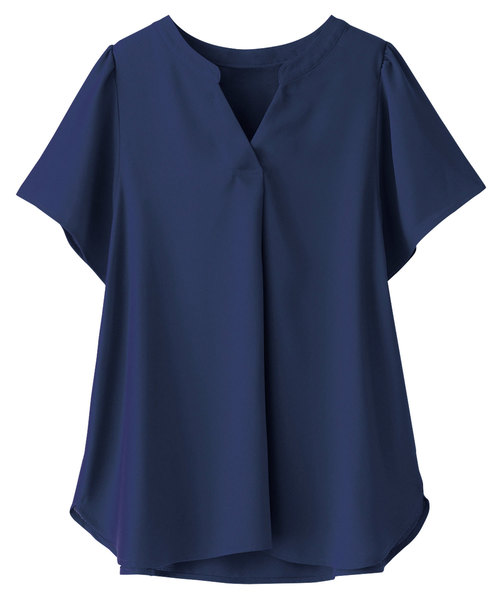 BELLUNA(ベルーナ)の「タック使いジョーゼット素材ブラウス(シャツ/ブラウス・レディース・イエロー/ネイビー/ホワイト系その他/レッド系その他/ブルー系その他・MEDIUM/LARGE/SMALL/X-LARGE/XX-LARGE/XXX-LARGE/XXXX-LARGE)」の7枚目の写真