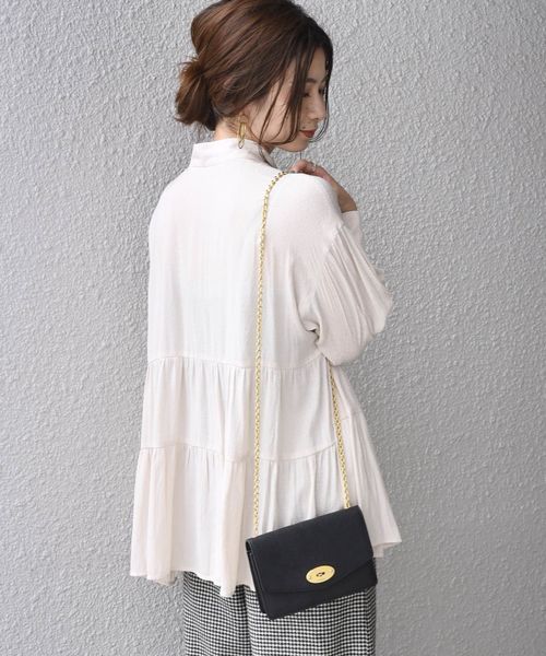 Khaju（カージュ）の「Khaju:ボウタイチュニックブラウス◇（シャツ 