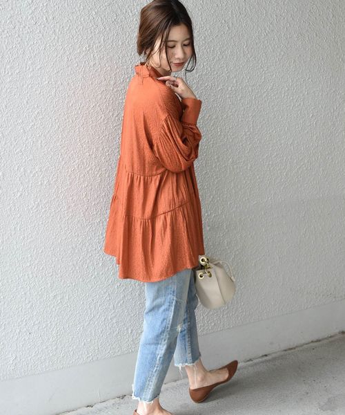 Khaju（カージュ）の「Khaju:ボウタイチュニックブラウス◇（シャツ 