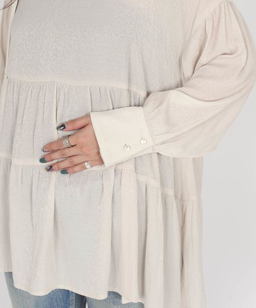Khaju（カージュ）の「Khaju:ボウタイチュニックブラウス◇（シャツ 