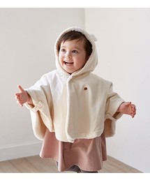 Hoppetta（ホッペッタ）の「Hoppetta オーガニックコットン リバーシブルマント（ポンチョ）」