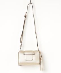 カシュカシュ cachecache / 差し込みフラップタッセル付きミニショルダーバッグ