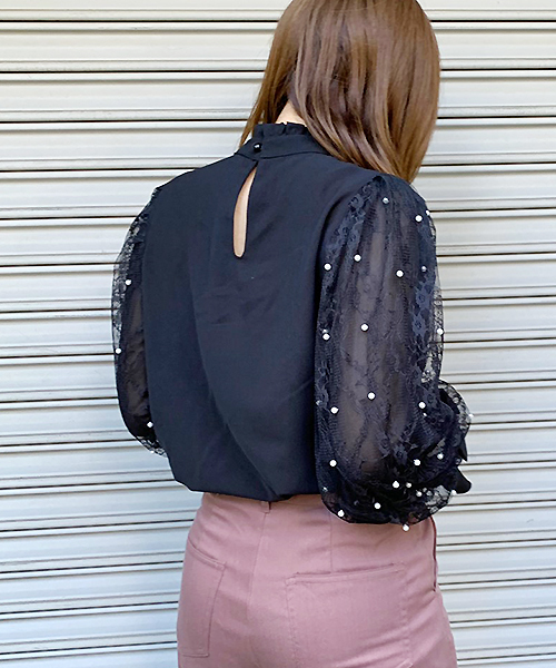 apres jour(アプレジュール)の「パールレースハイネックブラウス【ZOZOTOWN限定アイテム】(シャツ/ブラウス・レディース・ブラック/オフホワイト/モカ・フリー)」の10枚目の写真