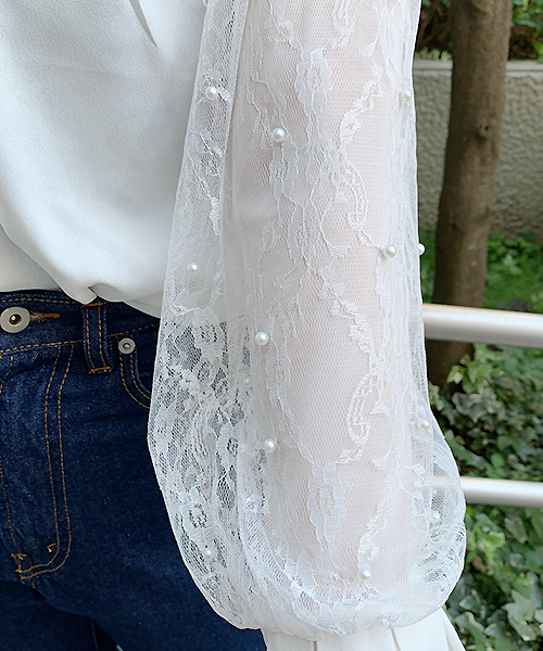 apres jour(アプレジュール)の「パールレースハイネックブラウス【ZOZOTOWN限定アイテム】(シャツ/ブラウス・レディース・ブラック/オフホワイト/モカ・フリー)」の18枚目の写真