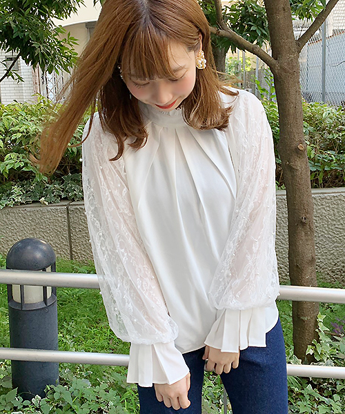apres jour(アプレジュール)の「パールレースハイネックブラウス【ZOZOTOWN限定アイテム】(シャツ/ブラウス・レディース・ブラック/オフホワイト/モカ・フリー)」の20枚目の写真